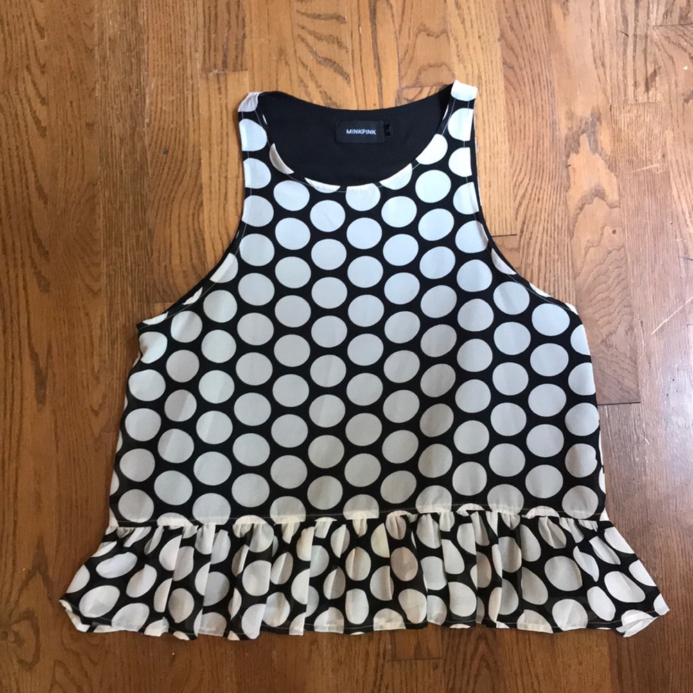 Mink Pink polka dot tank